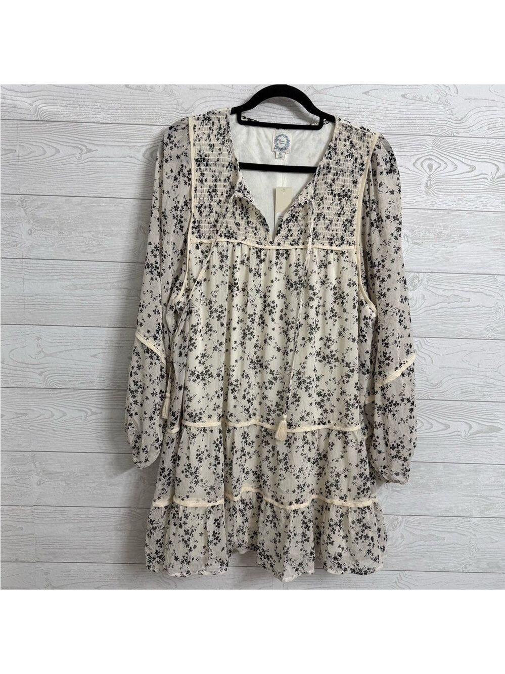 Blue Rain Women’s Shear Floral Tier Mini Dress. Size XL